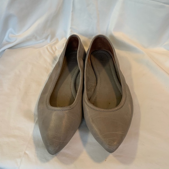 Frye Regina Ballet Pointed Toe Flat - Grey - size 7.5 - Picture 8 of 9